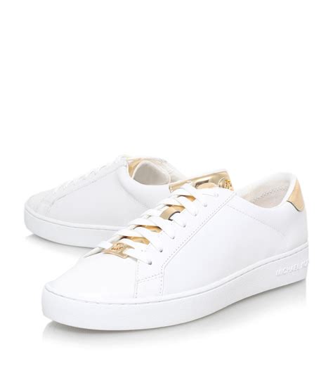 michael michael kors irving lace up sneaker low|Irving Embellished Leather Sneaker .